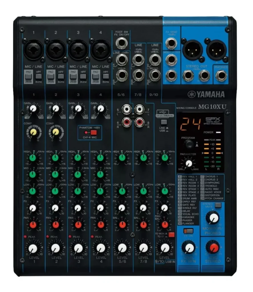 Yamaha MG10XU 10-Channel Mixer with USB and Effects